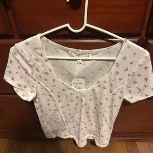 Girls floral scoop neck 90s top by Hippie Rose